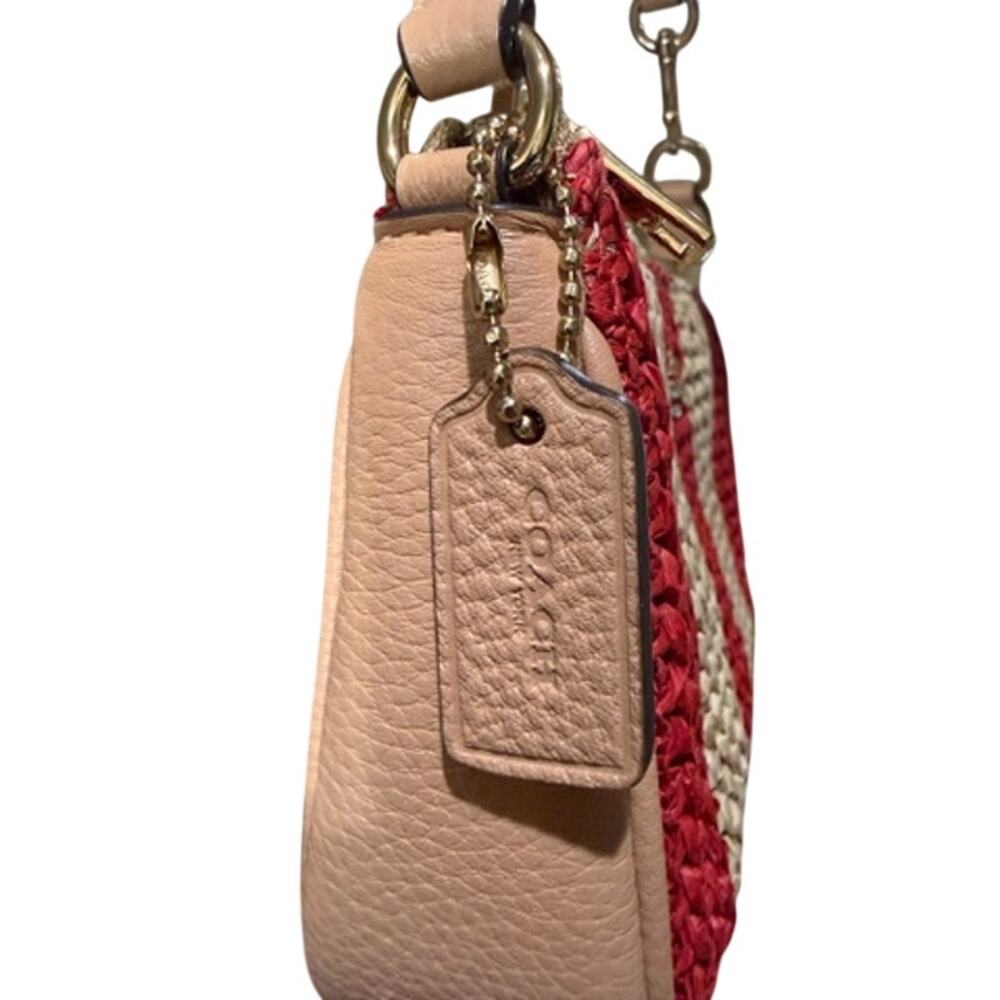 Coach Nolita 19 With Stripes*Raffia shoulder bag*New with tags - Picture 4 of 5